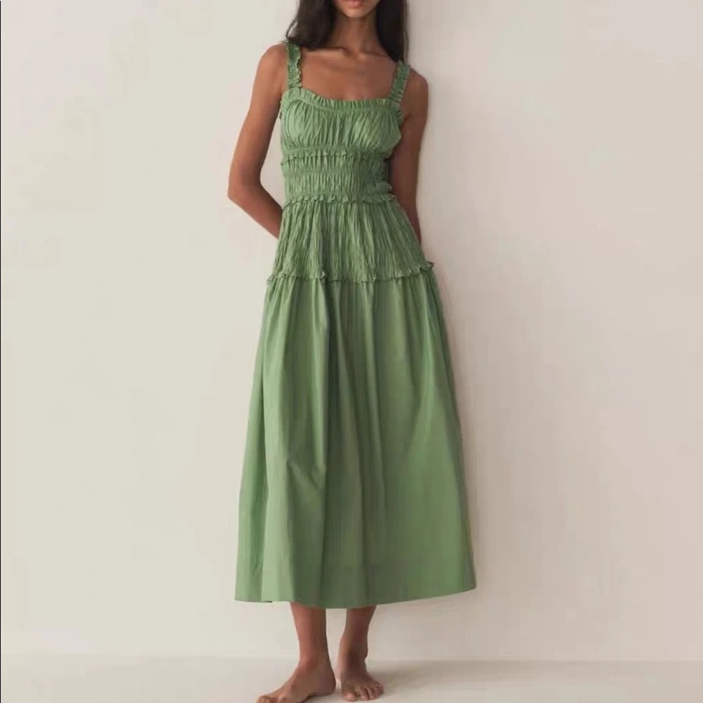Doen Marianne Dress in English Ivy size Small